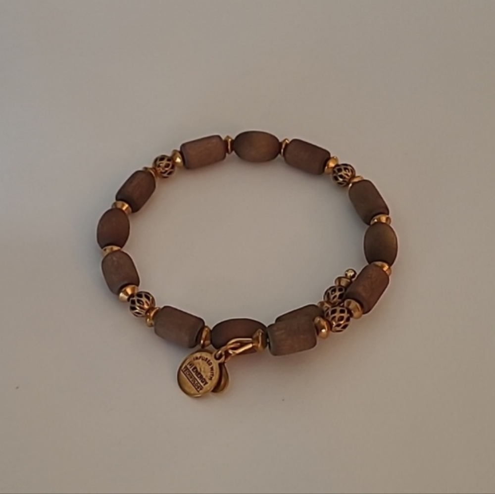 Alex and Ani woodland hush ebony wrap bracelet